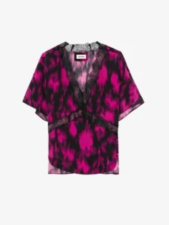 Zadig & Voltaire Tzar Silk Top Black -Zadig Et Voltaire WWTO00226 NOIR PACKSHOT 6694ed93bea25