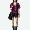 Zadig & Voltaire Tzar Silk Top Black