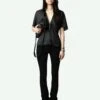Zadig & Voltaire Thodri Satin Top Black