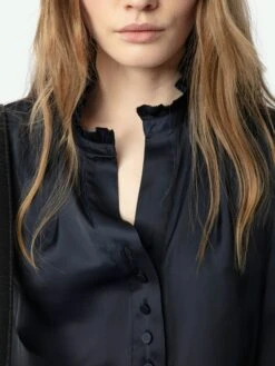 Zadig & Voltaire Topher Satin Top Encre -Zadig Et Voltaire WWTO01960 ENCRE HOVER 67b75b2669e6a