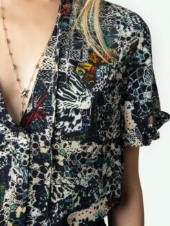 Zadig & Voltaire Tafiz Top Encre 4 Zadig & Voltaire Tafiz Top Encre -Zadig Et Voltaire WWTO01984 ENCRE HOVER 6728e57e7e71e