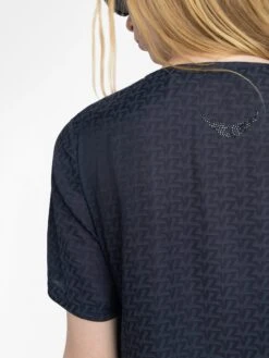 Zadig & Voltaire Terzo Satin V Neck Top Encre 4 Zadig & Voltaire Terzo Satin V Neck Top Encre -Zadig Et Voltaire WWTO01989 ENCRE ADDI 3 683702f009b76