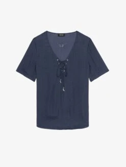 Zadig & Voltaire Terzo Satin V Neck Top Encre 6 Zadig & Voltaire Terzo Satin V Neck Top Encre -Zadig Et Voltaire WWTO01989 ENCRE PACKSHOT 6836ca3334197