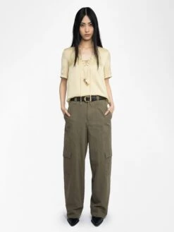 Zadig & Voltaire Terzo Satin Top Blond