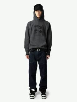 Zadig & Voltaire Wings Low-Top Sneakers Black -Zadig Et Voltaire jmss00254 anthracite shooting 2