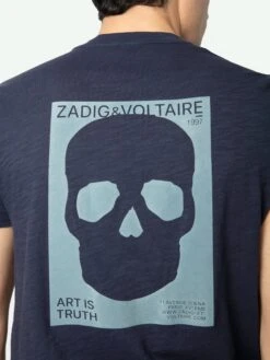 Zadig & Voltaire Stockholm T-shirt Encre 4 Zadig & Voltaire Stockholm T-shirt Encre -Zadig Et Voltaire jmts00623 encre hover