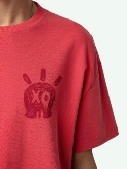 Zadig & Voltaire Teddy Skull T-shirt Poppy -Zadig Et Voltaire jmts00630 poppy hover