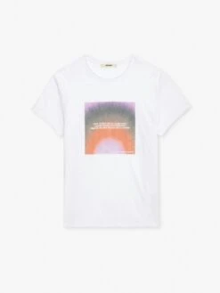Zadig & Voltaire Toby Photoprint T-shirt White 4 Zadig & Voltaire Toby Photoprint T-shirt White -Zadig Et Voltaire jmts00659 blanc packshot