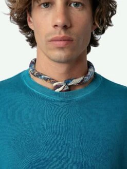 Zadig & Voltaire Jimmy Insignia T-shirt Curacao 3 Zadig & Voltaire Jimmy Insignia T-shirt Curacao -Zadig Et Voltaire jmts00663 curacao hover