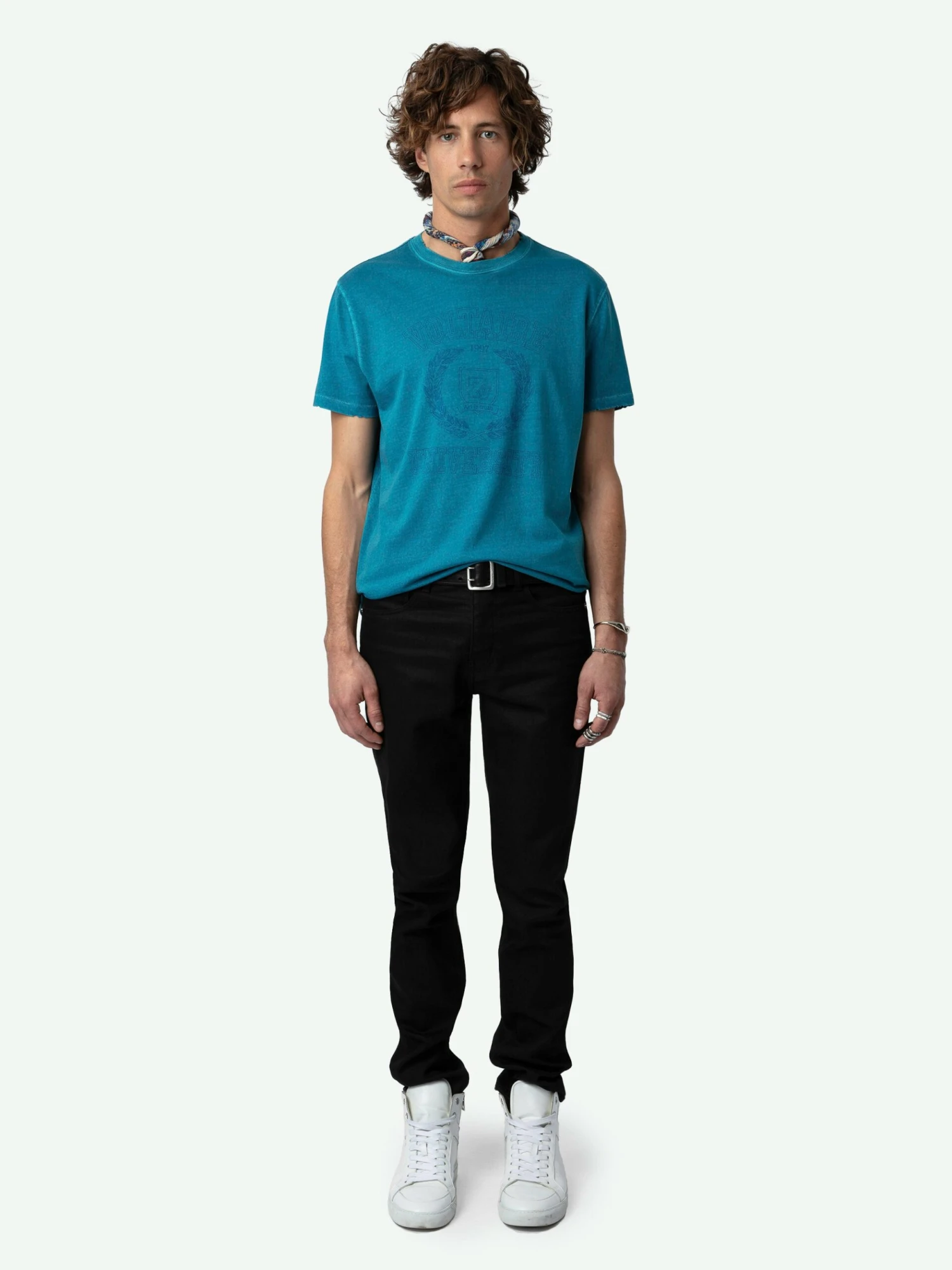 Jimmy Insignia T-shirt Curacao Zadig & Voltaire Jimmy Insignia T-shirt Curacao -Zadig Et Voltaire jmts00663 curacao shooting scaled