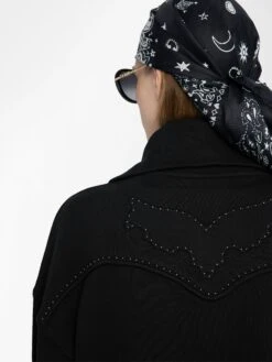 Zadig & Voltaire Milly Zip Up Sweatshirt Black -Zadig Et Voltaire jwss01655 black addi 4