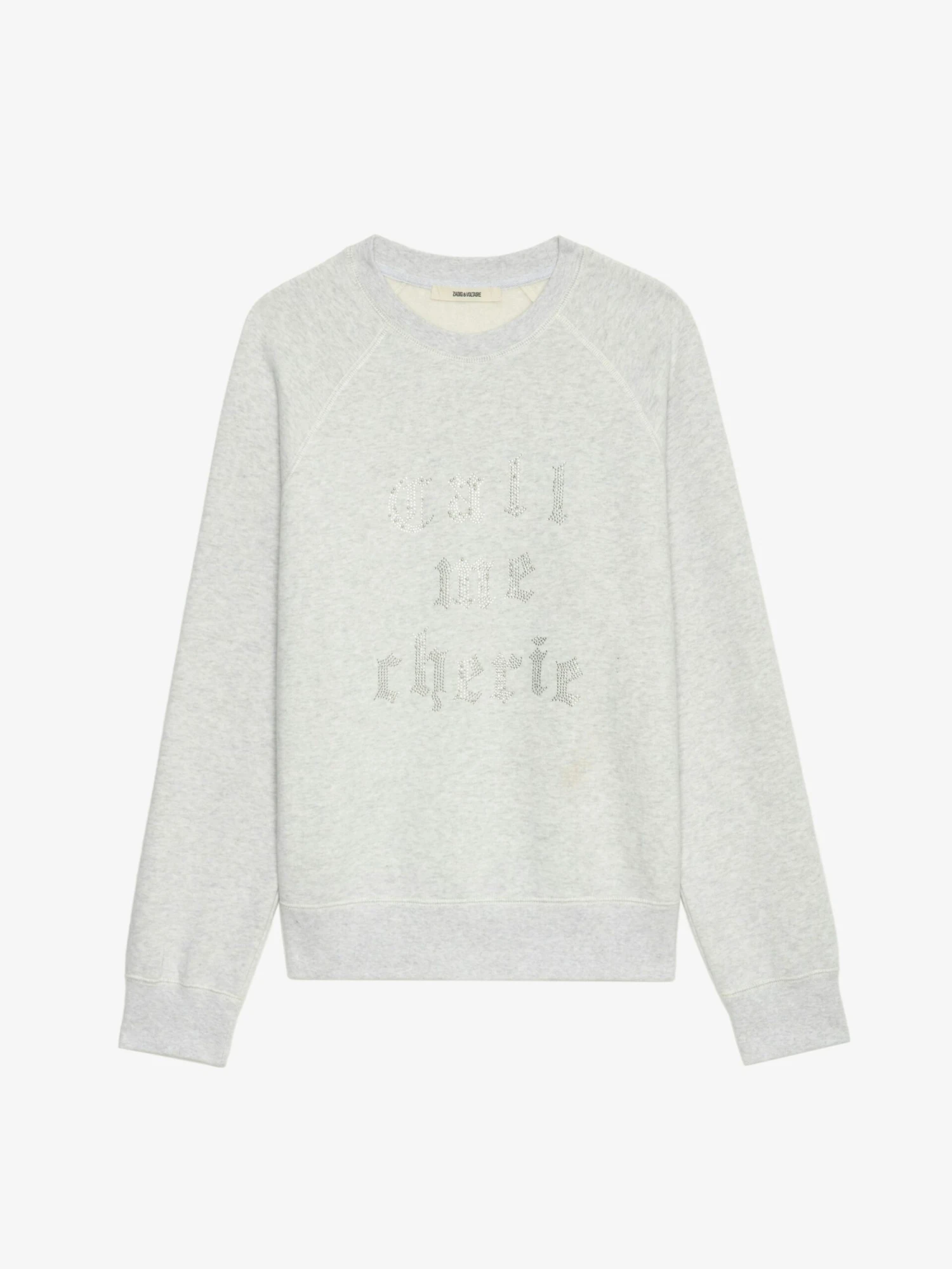 UpperDiamanté Sweatshirt Gris chine clai Zadig & Voltaire UpperDiamanté Sweatshirt Gris Chine Clai -Zadig Et Voltaire jwss01670 gris chine clai packshot scaled