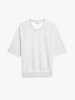 Zadig & Voltaire Edmond Diamanté Women's Distressed Sweatshirt Gris Chine Clai -Zadig Et Voltaire jwss01681 gris chine clai packshot