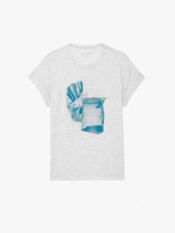 Zadig & Voltaire Anya Photoprint T-shirt Gris Chine -Zadig Et Voltaire jwts01655 gris chine packshot