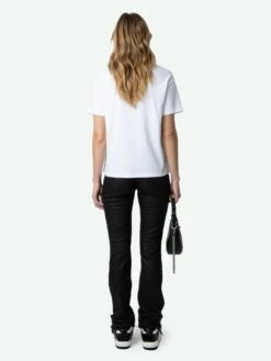 Zadig & Voltaire Marta Studded T-shirt White -Zadig Et Voltaire jwts01656 blanc back