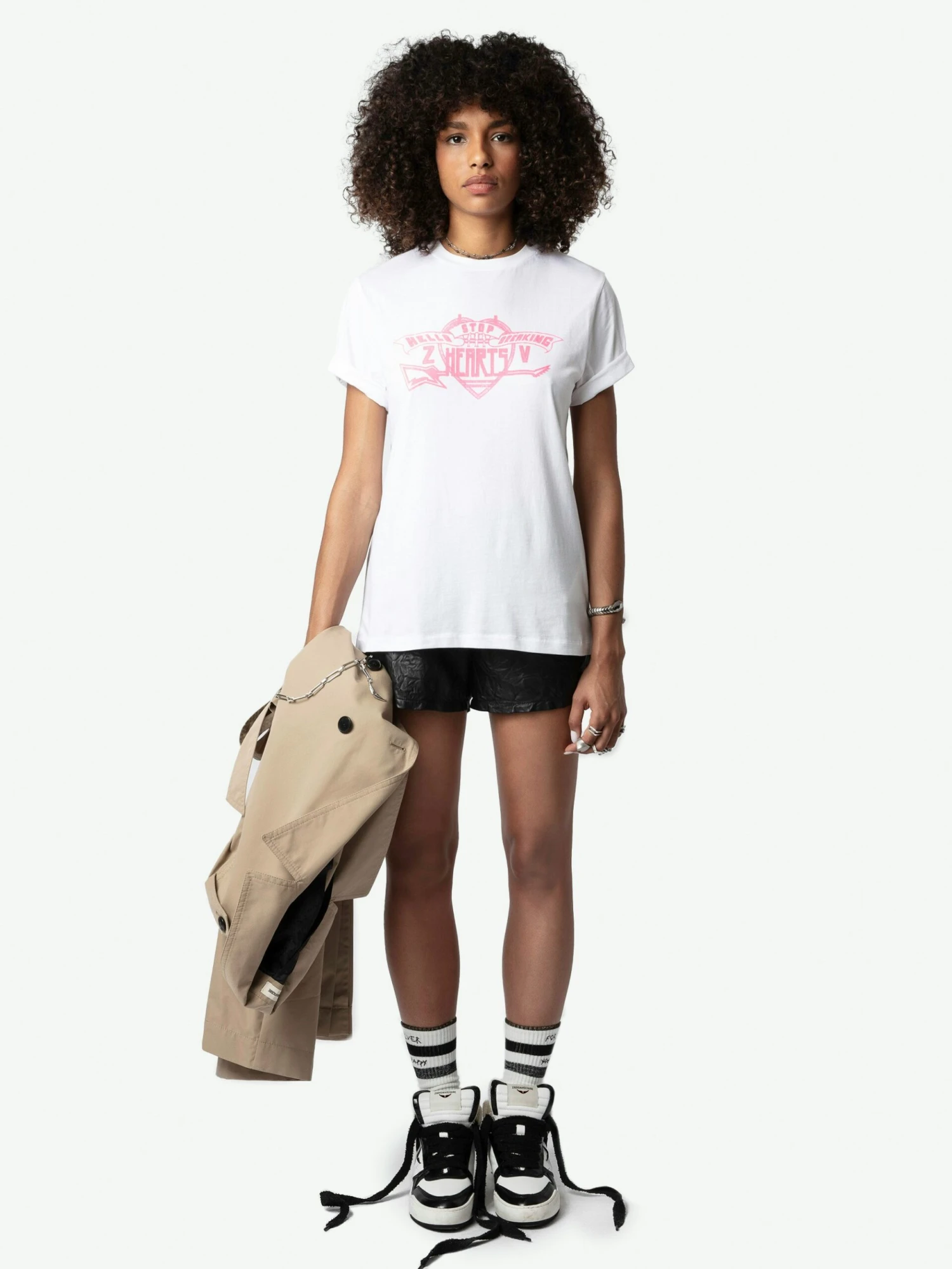 Edwin Hearts T-shirt White Zadig & Voltaire Edwin Hearts T-shirt White -Zadig Et Voltaire jwts01665 blanc shooting scaled