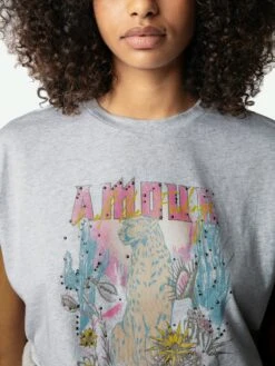 Zadig & Voltaire Tommer Concert T-shirt Gris Chine -Zadig Et Voltaire jwts01678 gris chine hover