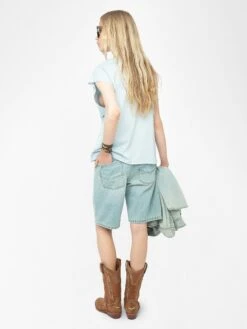 Zadig & Voltaire Cloe Rhinestone Tank Top Cloud -Zadig Et Voltaire jwtt01270 cloud back modifier