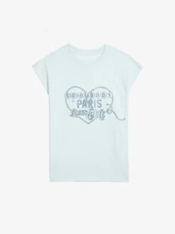 Zadig & Voltaire Cloe Rhinestone Tank Top Cloud -Zadig Et Voltaire jwtt01270 cloud packshot