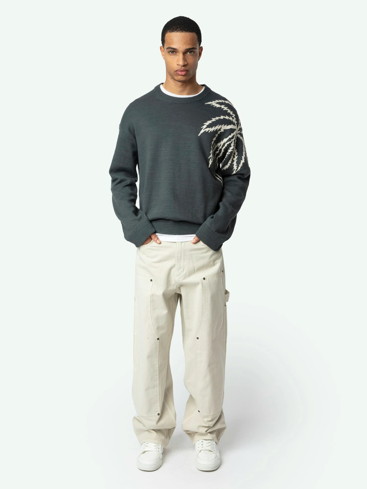 Marko Sweater Vert de gris Zadig & Voltaire Marko Sweater Vert De Gris -Zadig Et Voltaire kmsw01779 vert de gris shooting scaled