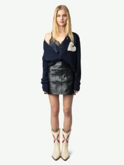 Zadig & Voltaire Travia Cashmere Cardigan Encre