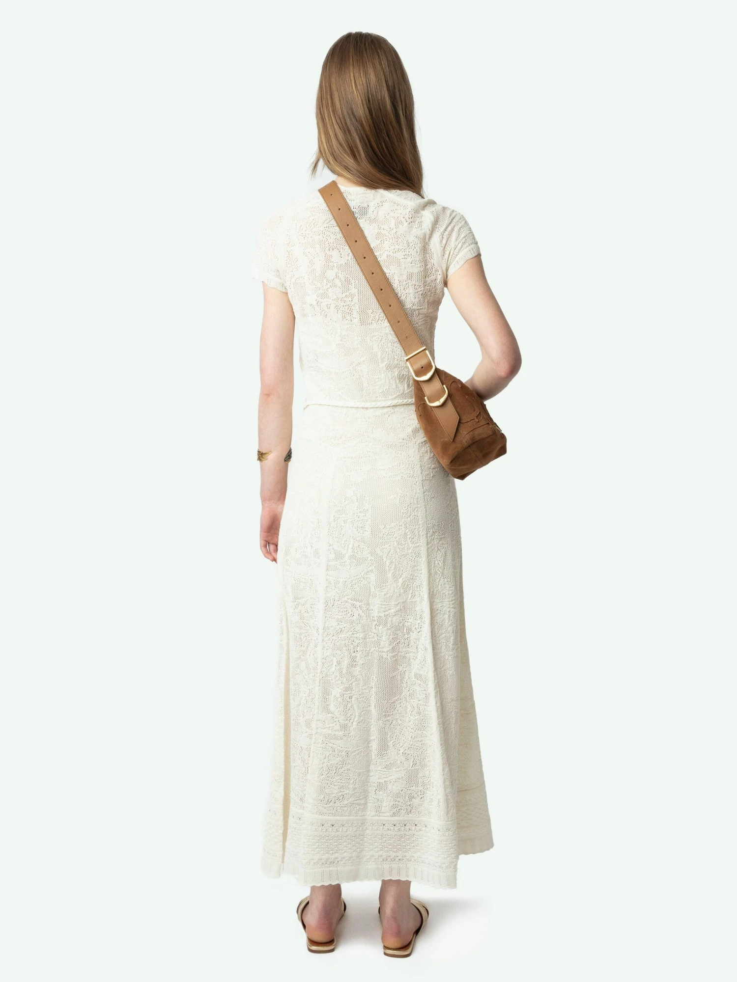 Melody Pointelle Knit Dress Ecru Zadig & Voltaire Melody Pointelle Knit Dress Ecru -Zadig Et Voltaire kwdr01193 ecru back scaled