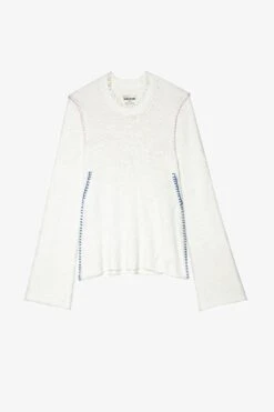 Zadig & Voltaire Louna Pullover Ecru -Zadig Et Voltaire kwsw01499 ecru