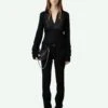Zadig & Voltaire Sally Diamante Cashmere Sweater Black