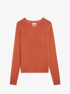 Zadig & Voltaire Sayan Sweater Sienna 5 Zadig & Voltaire Sayan Sweater Sienna -Zadig Et Voltaire kwsw02794 sienna packshot