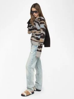 Zadig & Voltaire Malty Wool Sweater Dark Chocolate -Zadig Et Voltaire kwsw02821 dark chocolate addi 2