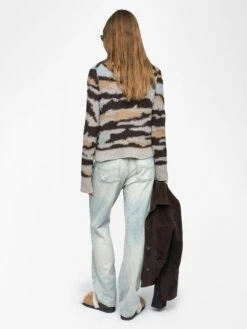 Zadig & Voltaire Malty Wool Sweater Dark Chocolate -Zadig Et Voltaire kwsw02821 dark chocolate back