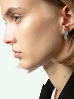 Zadig & Voltaire Rock Over Earrings Matt Gold -Zadig Et Voltaire owjw00645 matt gold addi 11