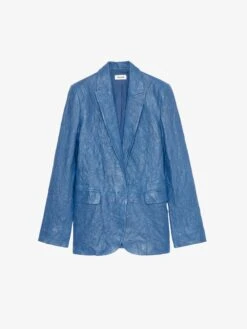 Zadig & Voltaire Valse Leather Blazer Surf -Zadig Et Voltaire rwbl00059 surf packshot 1 1