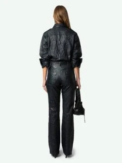 Zadig & Voltaire Poete Leather Pants Encre -Zadig Et Voltaire rwpa00083 encre back