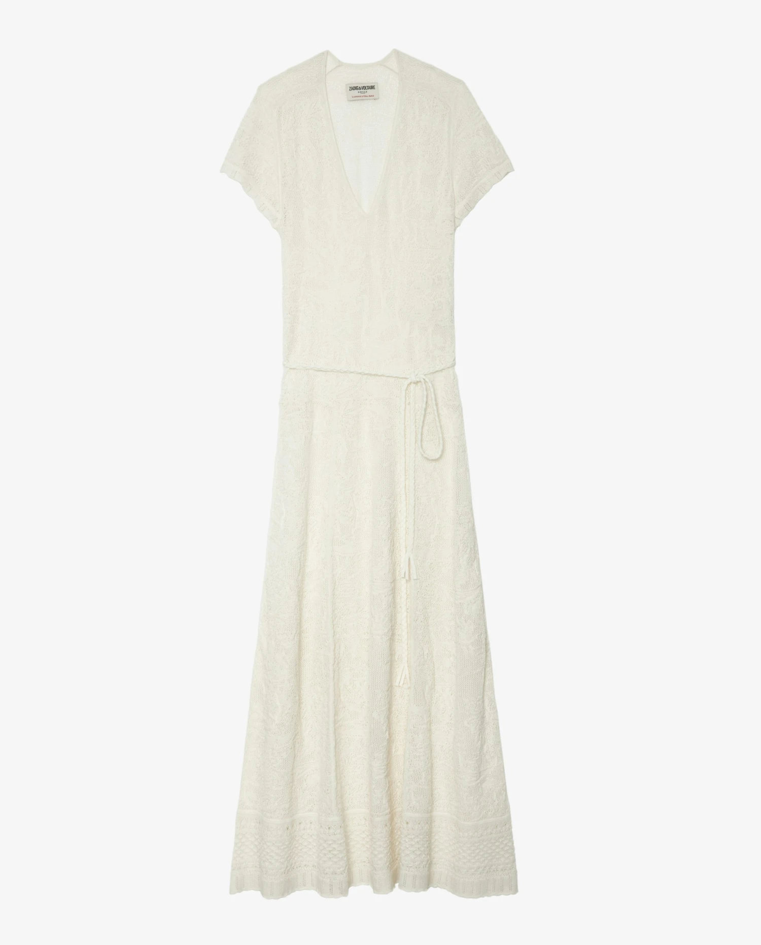 Melody Pointelle Knit Dress Ecru Zadig & Voltaire Melody Pointelle Knit Dress Ecru -Zadig Et Voltaire square kwdr01193 ecru packshot