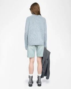 Zadig & Voltaire Mora Wool Sweater Light Blue 3 Zadig & Voltaire Mora Wool Sweater Light Blue -Zadig Et Voltaire square kwsw02823 light blue back
