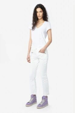 Zadig & Voltaire ZV1747 High Flash Canvas Sneakers Boomerang 4 Zadig & Voltaire ZV1747 High Flash Canvas Sneakers Boomerang -Zadig Et Voltaire swsn00405 boomerang 9