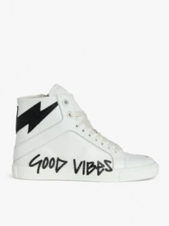 Zadig & Voltaire ZV1747 High Flash Good Vibes Sneakers Black