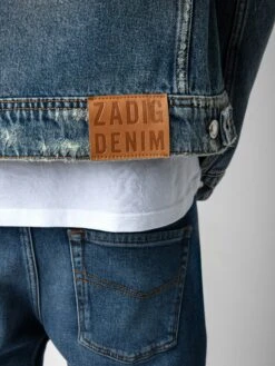 Zadig & Voltaire Bases Denim Jacket Stone -Zadig Et Voltaire wmow00370 stone addi 1