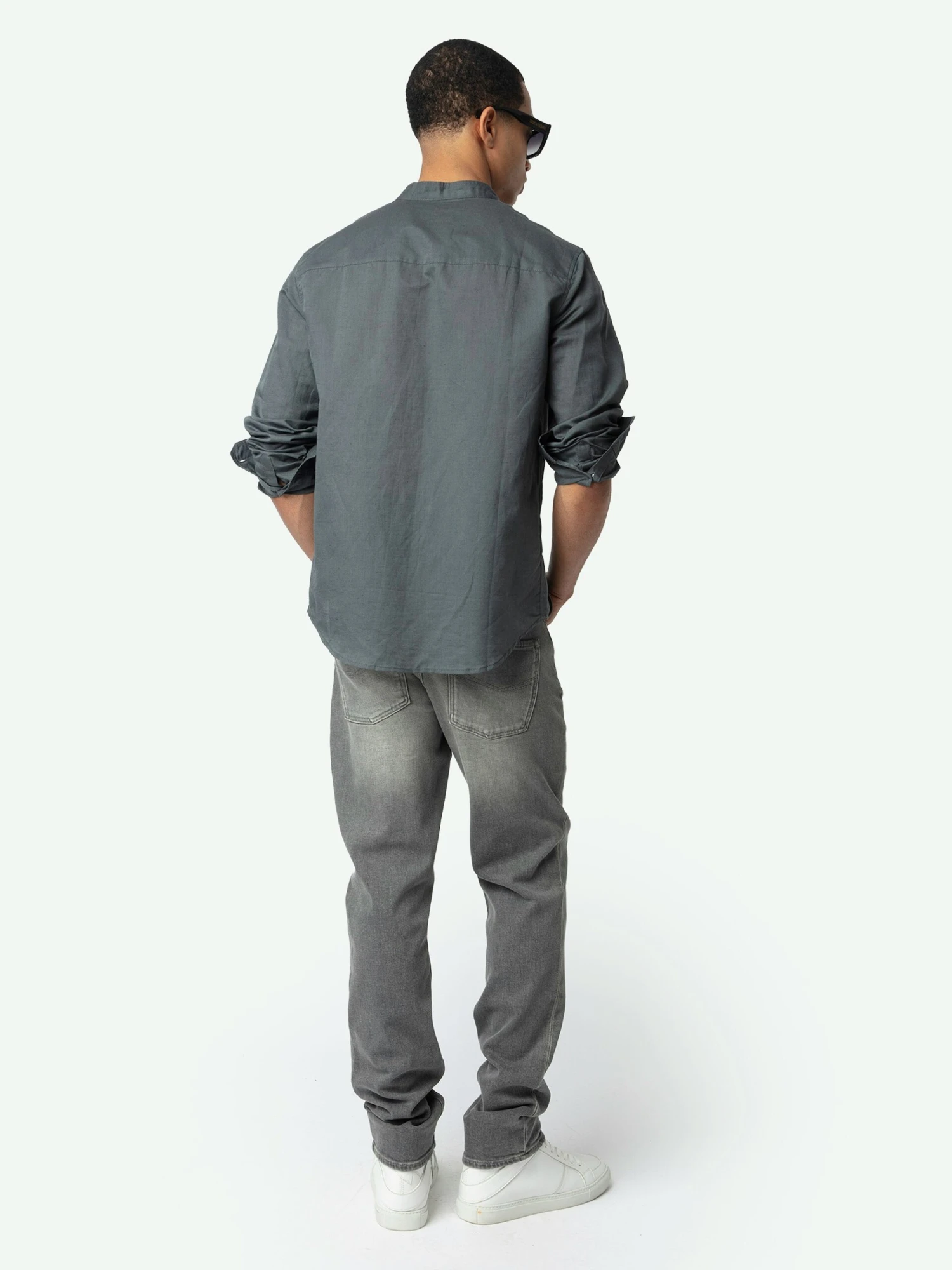 Stan Shirt Vert de gris Zadig & Voltaire Stan Shirt Vert De Gris -Zadig Et Voltaire wmsh01308 vert de gris back scaled