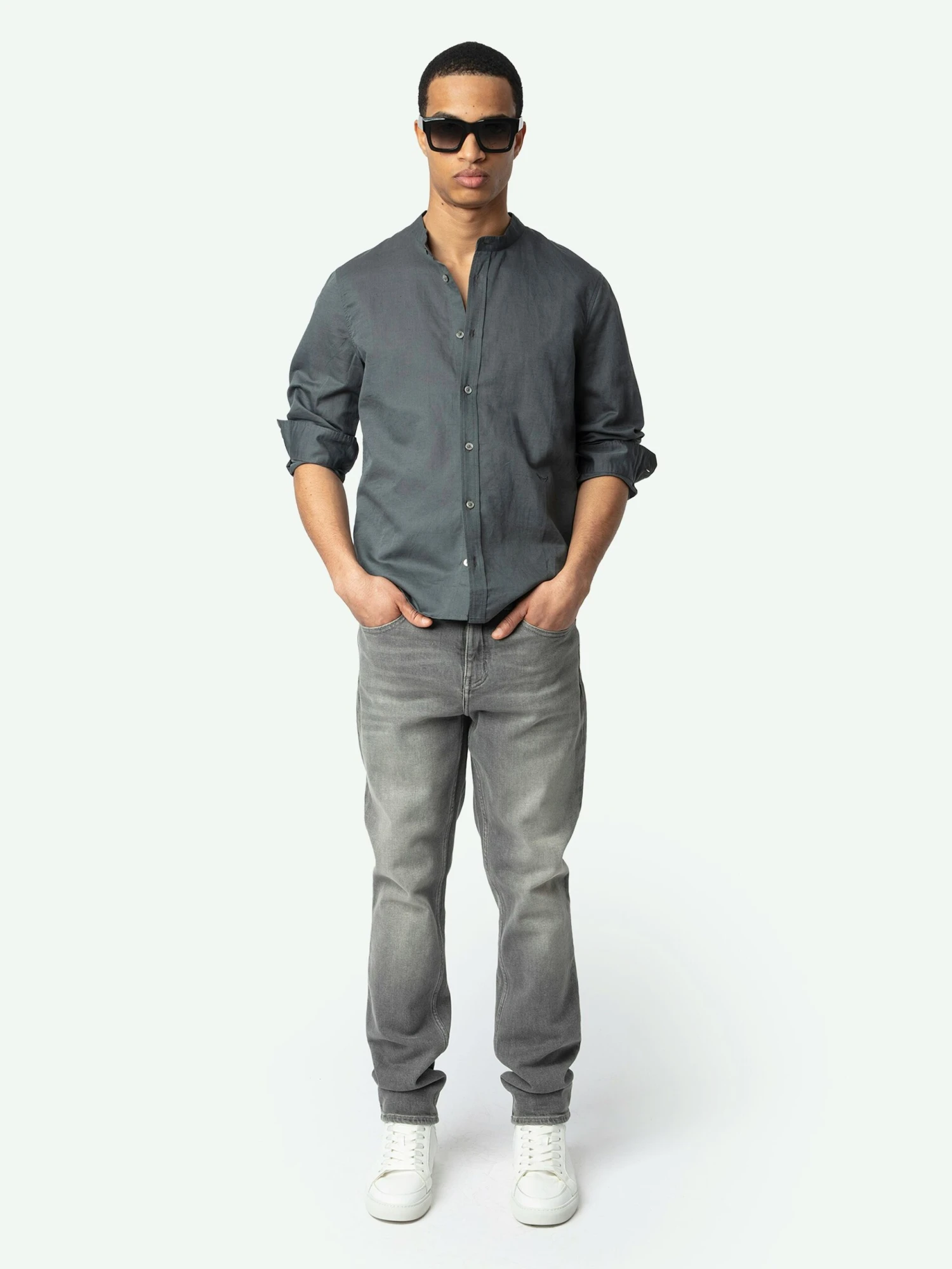 Stan Shirt Vert de gris Zadig & Voltaire Stan Shirt Vert De Gris -Zadig Et Voltaire wmsh01308 vert de gris shooting scaled