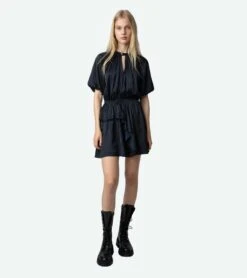 Zadig & Voltaire Romina Satin Dress Encre