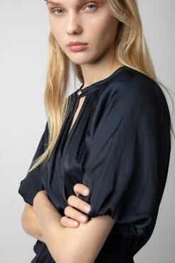 Zadig & Voltaire Romina Satin Dress Encre -Zadig Et Voltaire wwdr01255 encre 4