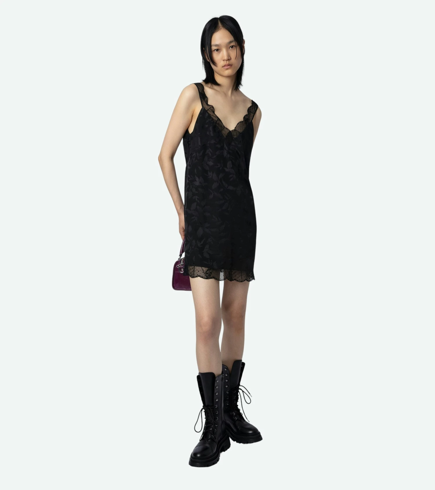 Renelle Silk Jacquard Dress Black Zadig & Voltaire Renelle Silk Jacquard Dress Black -Zadig Et Voltaire wwdr01273 noir 2 scaled