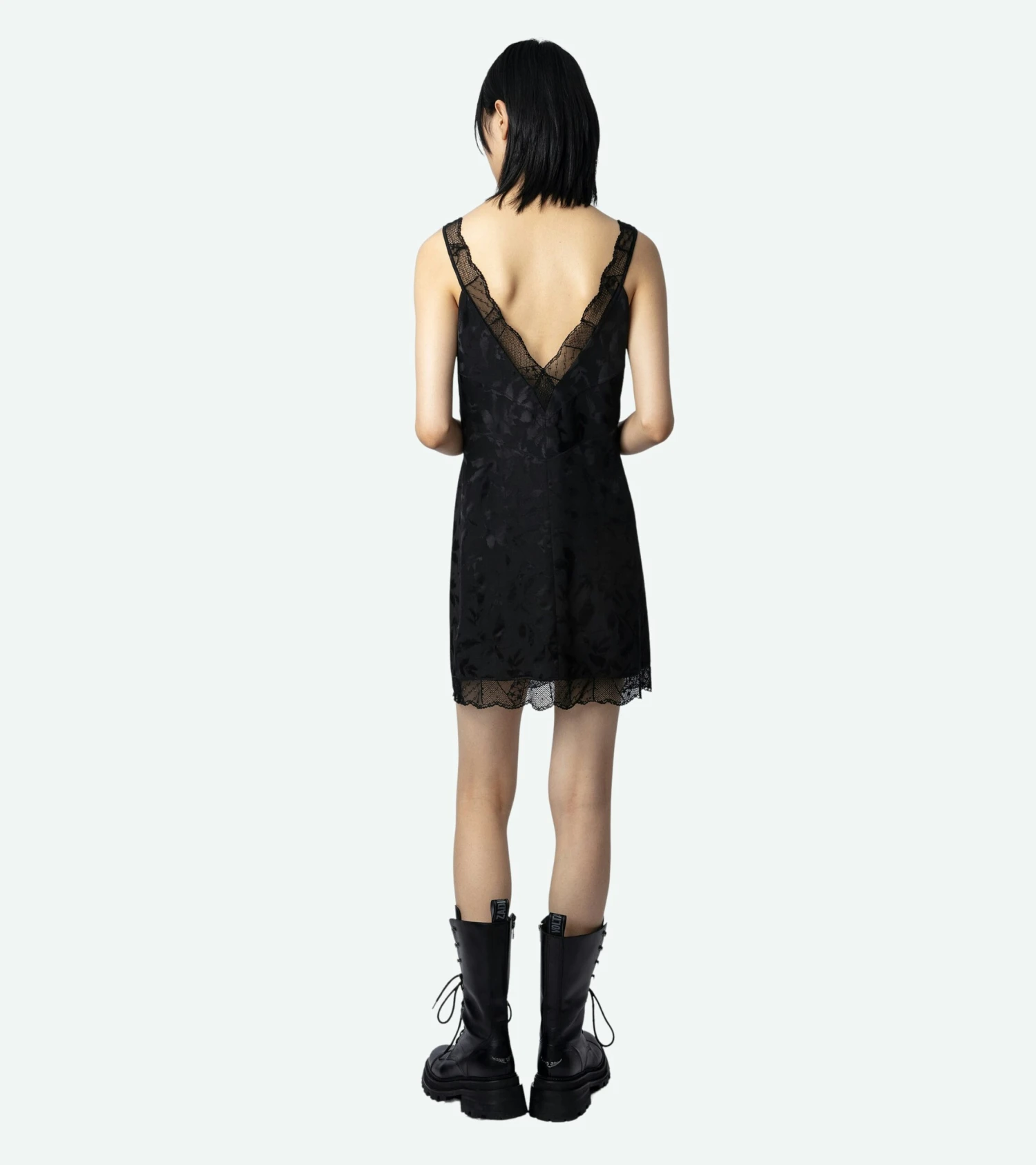 Renelle Silk Jacquard Dress Black Zadig & Voltaire Renelle Silk Jacquard Dress Black -Zadig Et Voltaire wwdr01273 noir 5 scaled