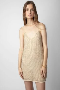 Zadig & Voltaire Caro Dress Poudre 3 Zadig & Voltaire Caro Dress Poudre -Zadig Et Voltaire wwdr01282 poudre 3