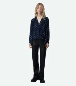 Zadig & Voltaire Turin Silk Blouse Marine