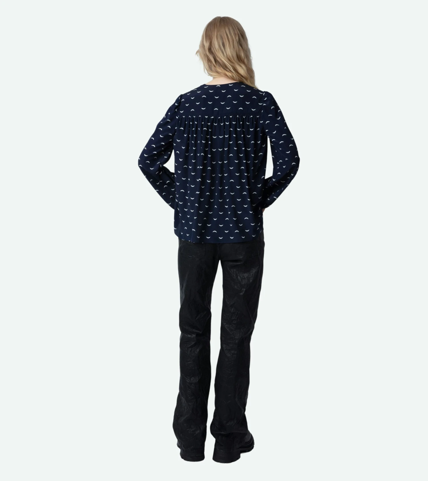 Turin Silk blouse Marine Zadig & Voltaire Turin Silk Blouse Marine -Zadig Et Voltaire wwsh00521 marine 4 1 scaled