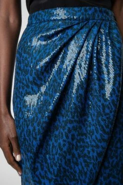 Zadig & Voltaire Jamelia Sequins Skirt Azur 2 Zadig & Voltaire Jamelia Sequins Skirt Azur -Zadig Et Voltaire wwsk00342 azur 8