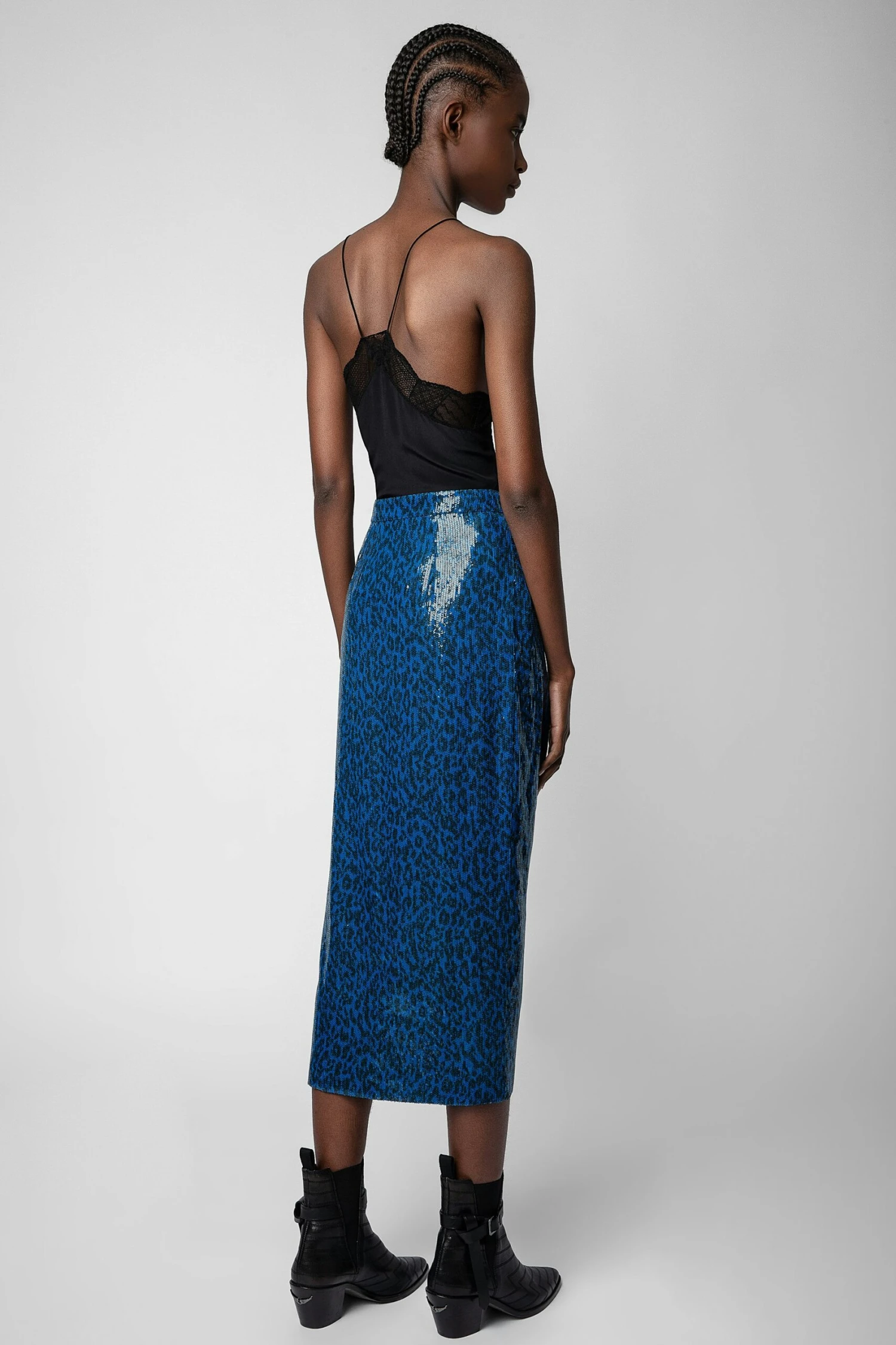 Jamelia Sequins Skirt Azur Zadig & Voltaire Jamelia Sequins Skirt Azur -Zadig Et Voltaire wwsk00342 azur 9 scaled